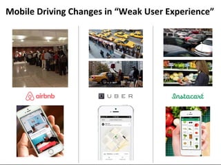 Mobile	
  Driving	
  Changes	
  in	
  “Weak	
  User	
  Experience”	
  
 