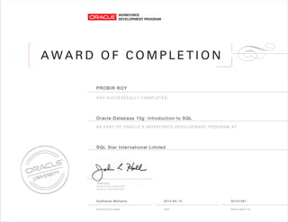 PROBIR_ROY_WDP_certificate(2) | PDF