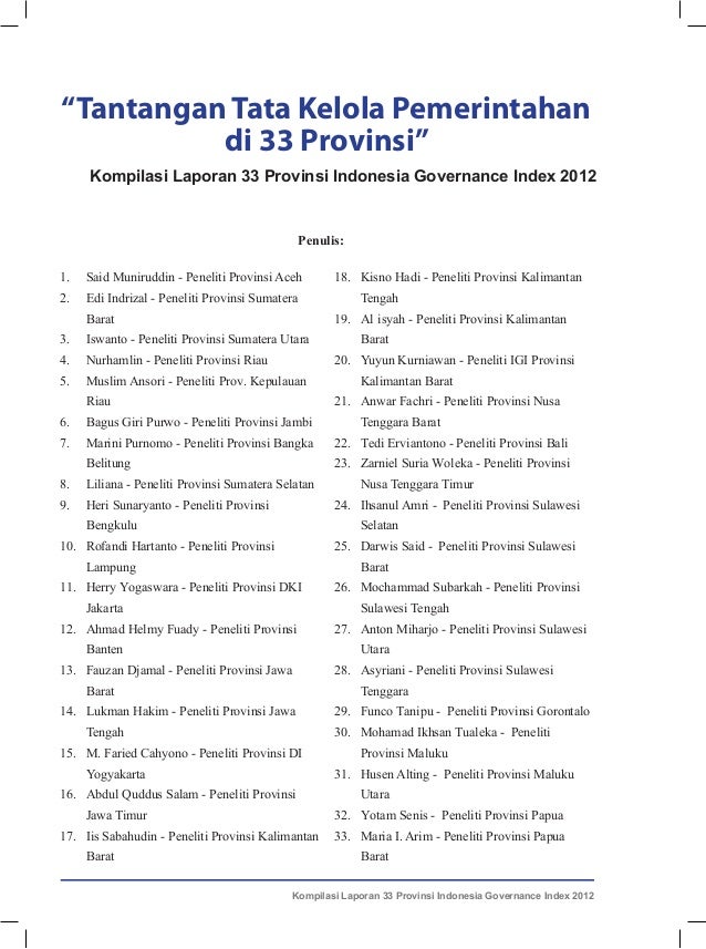 Laporan 33 Provinsi Igi Final 27 Aug 2013