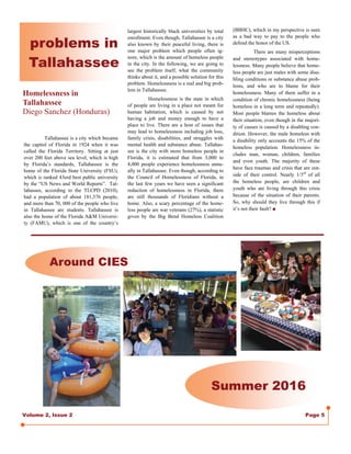 Volume 2, Issue 2 Page 5
Tallahassee is a city which became
the capitol of Florida in 1924 when it was
called the Florida ...