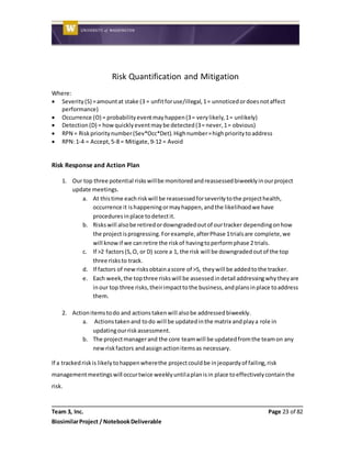 Team 3 UW Biotechnology Project Management Capstone | DOCX