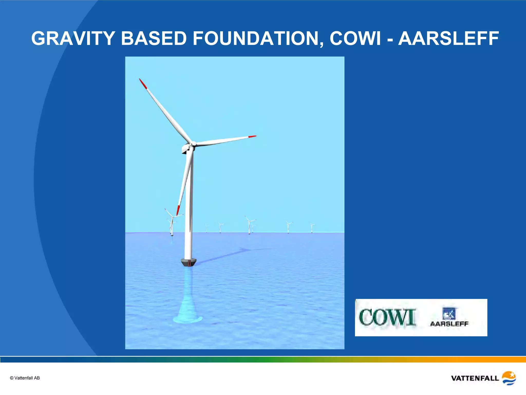 © Vattenfall AB
GRAVITY BASED FOUNDATION, COWI - AARSLEFF
 