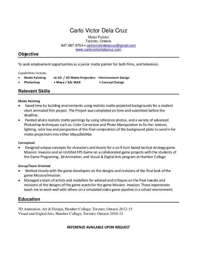 painters resumes