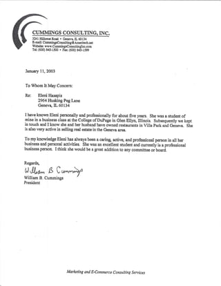 BC Recommendation Letter (2003)