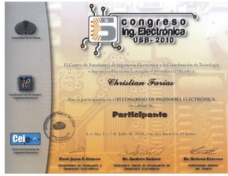 Certificate - Electronics Engineering Conference 2010