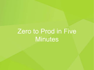 Zero to Prod in Five
Minutes
 