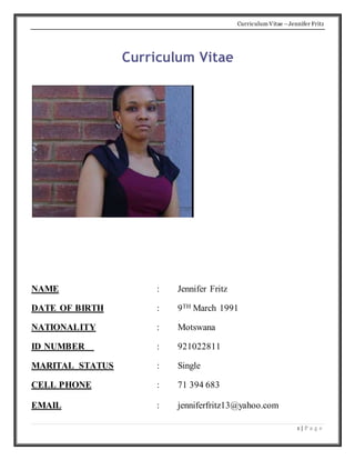 Jen Cv Jenny's CV (3) | DOCX