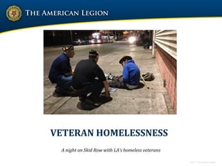 VETERAN HOMELESSNESS
A night on Skid Row with LA’s homeless veterans
 