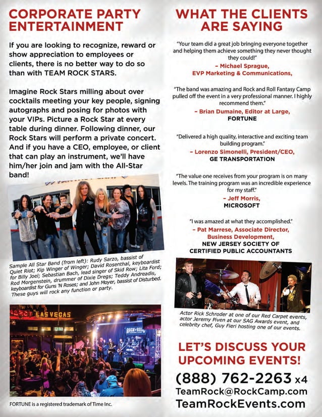 Team Rock Stars Brochure | PDF