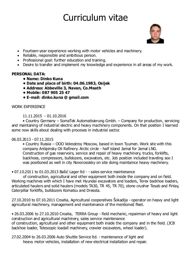 Irish Cv Examples | Free CV Template [2023 Updated] – FLRCV