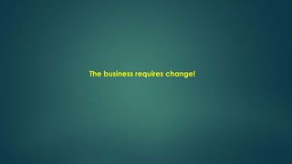 The business requires change!
 