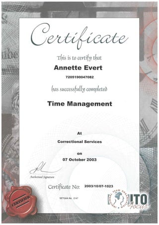 G4S Time Management 2003