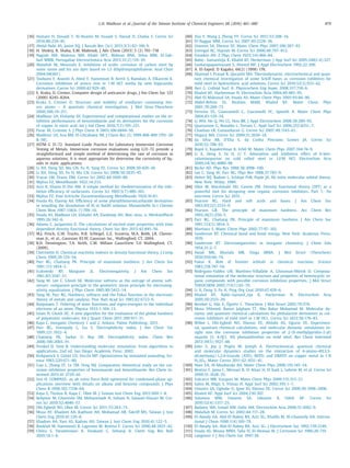 L.H. Madkour et al. / Journal of the Taiwan Institute of Chemical Engineers 68 (2016) 461–480 479
[16] Hamani H, Douadi T, Al-Noaimi M, Issaadi S, Daoud D, Chafaa S. Corros Sci
2014;88:234–45.
[17] Abdul-Nabi AS, Jasim EQ. J Basrah Res (Sci) 2013;3(3):82–106 9.
[18] H. Shokry, R. Shaha, E.M. Mabrouk, J Adv Chem (2013) 5 (2) 701–718
[19] Nagiub AM, Mahross MH, Khalil HFY, Mahran BNA, Yehia MM, El-Sab-
bah MMB. Portugaliae Electrochimica Acta 2013;31(2):119–39.
[20] Abdallah M, Moustafa E. Inhibition of acidic corrosion of carbon steel by
some mono and bis azo dyes based on 1,5 dihydroxynaphihalene. Anal Chim
2004;94(601).
[21] Touhami F, Aouniti A, Abed Y, Hammouti B, Kertit S, Ramdani A, Elkacemi K.
Corrosion inhibition of armco iron in 1 M HCl media by new bipyrazolic
derivatives. Corros Sci 2000;42:929–40.
[22] E. Kraka, D. Cremer, Computer design of anticancer drugs, J Am Chem Soc 122
(2000) 8245–8264.
[23] Kraka E, Cremer D. Structure and stability of enediynes containing het-
ero atoms – A quantum chemical investigation. J Mol Struc-Theochem
2000;506:19–211.
[24] Madkour LH, Elshamy IH. Experimental and computational studies on the in-
hibition performances of benzimidazole and its derivatives for the corrosion
of copper in nitric acid. Int J Ind Chem 2016;7(2):195–221.
[25] Parac M, Grimme S. J Phys Chem A 2003;106:6844–50.
[26] Madkour LH, Issa RM, El-Ghrabawy IM. J Chem Res (S) 1999;408-409:1701–26
& (M).
[27] ASTM G 31-72. Standard Guide Practice for Laboratory Immersion Corrosion
Testing of Metals. Immersion corrosion evaluations using G31-72 provide a
straightforward and simple method of determining the rate of corrosion in
aqueous solutions. It is most appropriate for determine the corrosivity of liq-
uids in static applications.
[28] Li XH, Deng SD, Mu GN, Fu H, Yang FZ. Corros Sci 2008;50:420–30.
[29] Li XH, Deng SD, Fu H, Mu GN. Corros Sci 2008;50:2635–45.
[30] Vracar LM, Drazic DM. Corros Sci 2002;44:1669–80.
[31] Mylius FZ. Metallkunde 1922;14:233.
[32] Aziz K, Shams El Din AM. A simple method for thedetermination of the inhi-
bition eﬃciency of surfactants. Corros Sci 1965;5(7):489–501.
[33] Mylius FZ. Eine kritische Zusammenfassung Metallkunde 1924;16:81.
[34] Fouda AS, Elasmy AA. Eﬃciency of some phenylthiosemicarbazide derivatives
in retarding the dissolution of Al in NaOH solution. Monatshefte fu¨r Chemie
Chem Mon 1987;118(6–7):709–16.
[35] Fouda AS, Madkour LH, Elshafei AA, Elasklany AH. Mat.-wiss. u. Werkstofftech
1995;26:342–6.
[36] Adamo C, Jacquemin D. The calculations of excited-state properties with time
dependent density functional theory. Chem Soc Rev 2013;42:845–56.
[37] M.J. Frisch, G.W. Trucks, H.B. Schlegel, G.E. Scuseria, M.A. Robb, J.R. Cheese-
man Jr., et al., Gaussian 03 W, Gaussian Inc., Wallingford, CT, 2004.
[38] R.D. Dennington, T.A. Keith, C.M. Millam GaussView 5.0 Wallingford, CT;
(2009).
[39] Chermette H. Chemical reactivity indexes in density functional theory. J Comp
Chem 1999;20:129–54.
[40] Parr RG, Chattaraj PK. Principle of maximum hardness. J Am Chem Soc
1991;113:1854–5.
[41] Iczkowski RP, Margrave JL. Electronegativity. J Am Chem Soc
1961;83:3547–51.
[42] Yang W, Lee C, Ghosh SK. Molecular softness as the average of atomic soft-
nesses: companion principle to the geometric mean principle for electroneg-
ativity equalization. J Phys Chem 1985;89:5412–14.
[43] Yang W, Parr RG. Hardness, softness and the Fukui function in the electronic
theory of metals and catalysis. Proc Natl Acad Sci 1985;82:6723–6.
[44] Koopmans T. Ordering of wave functions and eigen-energies to the individual
electrons of an atom. Physica 1933;1:104–13.
[45] Islam N, Ghosh DC. A new algorithm for the evaluation of the global hardness
of polyatomic molecules. Int J Quant Chem 2011;109:917–31.
[46] Kaya C. Inorganic Chemisry 1 and 2. Ankara: Palme Publishing; 2011.
[47] Parr RG, Sventpaly L, Liu S. Electrophilicity index. J Am Chem Soc
1999;121:1922–4.
[48] Chattaraj PK, Sarkar U, Roy DR. Electrophilicity index. Chem Rev
2006;106:2065–91.
[49] Frenkel D, Smit B. Understanding molecular simulation: From algorithms to
applications. 2nd ed. San Diego: Academic Press; 2002.
[50] Kirkpatrick S, Gelatt CD, Vecchi MP. Optimization by simulated annealing. Sci-
ence 1983;220:671–80.
[51] Guo L, Zhang ST, Lv TM, Feng WJ. Comparative theoretical study on the cor-
rosion inhibition properties of benzoxazole and benzothiazole. Res Chem In-
termed 2015;41:3729–42.
[52] Sun H. COMPASS: an ab initio force-ﬁeld optimized for condensed-phase ap-
plications overview with details on alkane and benzene compounds. J Phys
Chem B 1998;102:7338–64.
[53] Kaya S, Tüzüna B, Kaya C, Obot IB. J Taiwan Inst Chem Eng 2015;000:1–8.
[54] Behpour M, Ghoreishi SM, Mohammadi N, Soltani N, Salavati-Niasari M. Cor-
ros Sci 2010;52:4046–57.
[55] Obi-Egbedi NO, Obot IB. Corros Sci 2011;53:263–75.
[56] Musa AY, Khadom AA, Kadhum AH, Mohamad AB, Takriff MS, Taiwan J. Inst
Chem Eng 2010;41:126–8.
[57] Khadom AA, Yaro AS, Kadum AH, Taiwan J. Inst Chem Eng 2010;41:122–5.
[58] Bouklah M, Hammouti B, Lagrenee M, Bentiss F. Corros Sci 2006;48:2831–42.
[59] Chitra S, Parameswari K, Sivakami C, Selvaraj A. Chem Eng Res Bull
2010;14:1–6.
[60] Zou Y, Wang J, Zheng YY. Corros Sci 2011;53:208–16.
[61] El-Naggar MM. Corros Sci 2007;49:2226–36.
[62] Umoren SA, Ebenso EE. Mater Chem Phys 2007;106:387–93.
[63] Emregul KC, Hayvalı M. Corros Sci 2006;48:797–812.
[64] Frumkin AN. Z Phys Chem 1925;116:466–84.
[65] Babic- Samardzija K, Khalid KF, Heckerman. J App Surf Sci 2005;240(I-4):327.
[66] Sankarapapavinasam S, Ahmed MF. J Appl Electrochem 1992;22:390.
[67] A. El-Sayed, D Kagaku, 66(2) (1998) 176.
[68] Ahamad I, Prasad R, Quraishi MA. Thermodynamic, electrochemical and quan-
tum chemical investigation of some Schiff bases as corrosion inhibitors for
mild steel in hydrochloric acid solutions. Corros Sci 2010;52(3):933–42.
[69] Avci G. Colloid Surf. A: Physicochem Eng Aspec 2008;317:730–6.
[70] Khaled KF, Hackenman N. Electrochim Acta 2004;49:485–95.
[71] Abd El-Maksoud SA, Fouda AS. Mater Chem Phys 2005;93:84–90.
[72] Abdel-Rehim SS, Ibrahim MAM, Khaled KF. Mater Chem Phys
2001;70:268–73.
[73] Ferreira ES, Giancomelli C, Giacomelli FC, Spinelli A. Mater Chem Phys
2004;83:129–34.
[74] Li WH, He Q, Pei CL, Hou BR. J Appl Electrochem 2008;38:289–95.
[75] Quartarone G, Bonaldo L, Tortato C. Appl Surf Sci 2006;252:8251–7.
[76] Chauhan LR, Gunasekaran G. Corros Sci 2007;49:1143–61.
[77] Hegazy MA. Corros Sci 2009;51:2610–18.
[78] da Silva AB, D’Elia E, da Cunha Ponciano Gomes JA. Corros Sci
2010;52:788–93.
[79] Bayol E, Kayakirilmaz K, Erbil M. Mater Chem Phys 2007;104:74–9.
[80] Li X, Deng S, Fu H, Li T. Adsorption and inhibition effect of 6-ben-
zylaminopurine on cold rolled steel in 1.0 M HCl. Electrochim Acta
2009;54(16):4089–98.
[81] Becke AD. Phys Rev 1988;38:3098–100.
[82] Lee C, Yang W, Parr RG. Phys Rev 1988;37:785–9.
[83] Hehre WJ, Radom L, Schleye PvR, Pople JA. Ab initio molecular orbital theory.
New York: Wiley; 1989.
[84] Obot IB, Macdonald DD, Gasem ZM. Density functional theory (DFT) as a
powerful tool for designing new organic corrosion inhibitors. Part 1: An
overview. Corros Sci 2015.
[85] Pearson RG. Hard and soft acids and bases. J Am Chem Soc
1963;85(22):3533–9.
[86] Pearson GR. The principle of maximum hardness. Acc Chem Res
1993;26(5):250–5.
[87] Parr RG, Chattaraj PK. Principle of maximum hardness. J Am Chem Soc
1991;113(5):1854–5.
[88] Martinez S. Mater Chem Phys 2002;77:97–102.
[89] Sanderson RT. Chemical bond and bond energy. New York: Academic Press;
1976.
[90] Sanderson RT. Electronegativities in inorganic chemistry. J Chem Edu
1954;31:2–7.
[91] Awad MK, Mustafa MR, Elnga MMA. J Mol Struct (Theochem)
2010;959:66–74.
[92] Fukui K. Role of frontier orbitals in chemical reactions. Science
1982;218:747–54.
[93] Rodriguez-Valdez LM, Martínez-Villafañe A, Glossman-Mitnik D. Computa-
tional simulation of the molecular structure and properties of heterocyclic or-
ganic compounds with possible corrosion inhibition properties.. J Mol Struct
THEOCHEM 2005;713(1):65–70.
[94] Li X, Deng S, Fu H. Prog Org Coat 2010;67:420–6.
[95] Khaled KF, Babíc-Samard_zija K, Hackerman N. Electrochim Acta
2005;50:2515–20.
[96] Bereket G, Hür E, Ögretir C. Theochem. J Mol Struct 2002;79:578.
[97] Musa YAhmed, Ramzi Jalgham TT, Abu Bakar Mohamad M. Molecular dy-
namic and quantum chemical calculations for phthalazine derivatives as cor-
rosion inhibitors of mild steel in 1 M HCl.. Corros Sci 2012;56:176–83.
[98] BObot I, Obi-Egbedi NO, Ebenso EE, Afolabi AS, Oguzie EE. Experimen-
tal, quantum chemical calculations, and molecular dynamic simulations in-
sight into the corrosion inhibition properties of 2-(6-methylpyridin-2-yl)
oxazolo [5, 4-f][1, 10] phenanthroline on mild steel. Res Chem Intermed
2013;39(5):1927–48.
[99] John S, Joy J, Prajila M, Joseph A. Electrochemical, quantum chemical
and molecular dynamics studies on the interaction of 4-amino-4H,3,5-
di(methoxy)-1,2,4-triazole (ATD), BATD, and DBATD on copper metal in 1 N
H2SO4. Mater Corros 2011;62:1031–41.
[100] Noor EA, Al-Moubaraki AH. Mater Chem Phys 2008;110:145–54.
[101] Bentiss F, Jama C, Mernari B, El Attari H, El Kadi L, Lebrini M, et al. Corros Sci
2009;51:1628–35.
[102] Valcarce MB, Vazquez M. Mater Chem Phys 2009;115:313–21.
[103] Sahin M, Bilgic S, Yilmaz H. Appl Surf Sci 2002;195:1–7.
[104] Umoren SA, Ogbobe O, Igwe IO, Ebenso EE. Corros Sci 2008;50:1998–2006.
[105] Khaled KF. Appl Surf Sci 2004;230:307.
[106] Solomon MM, Umoren SA, Udosoro II, Udoh AP. Corros Sci
2010;52(4):1317–25.
[107] Badawy WA, Ismail KM, Fathi AM. Electrochim Acta 2006;51:4182–9.
[108] Abdallah M. Corros Sci 2002;44:717–28.
[109] El-Awady AA, Abd-El-Nabey BA, Aziz SG, Khalifa M, Al-Ghamedy HA. Interna-
tional J Chem 1990;1(4):169–79.
[110] El-Awady AA, Abd-El-Nabey BA, Aziz SG. J Electrochem Soc 1992;139:2149.
[111] Fouda AS, Mousa MNH, Taha FI, El-Neanaa AI. J Corrosion Sci 1986;26:719.
[112] Langmuir I. J Am Chem Soc 1947;39.
 