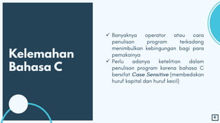 Dasar-Dasar Pemrograman - 3 Bahasa Pemrograman C | PDF