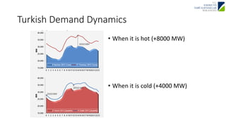 Turkish Demand Dynamics 
• When 
it 
is 
hot 
(+8000 
MW) 
• When 
it 
is 
cold 
(+4000 
MW) 
 
