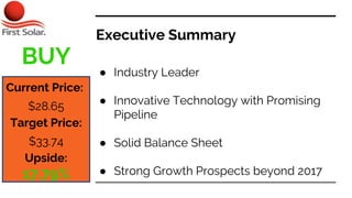 First Solar Presentation | PPTX