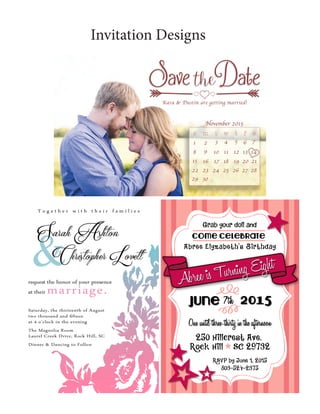 Invitation Designs
 