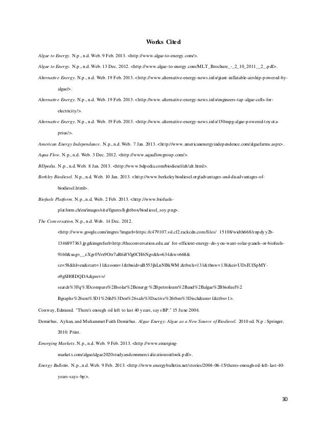 algae research paper