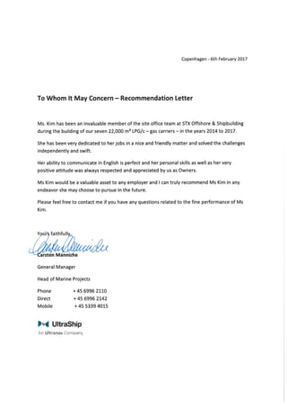 Recommendation letter_UltraShip