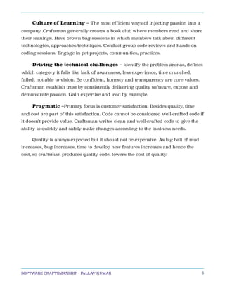 Software Craftsmanship | PDF