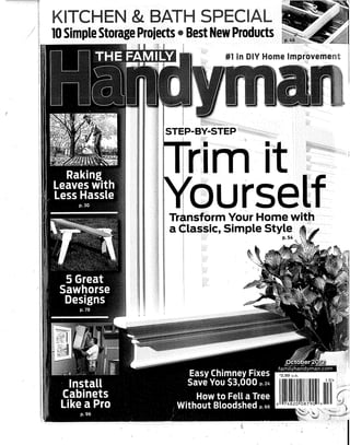 Family Handyman Article October 2012