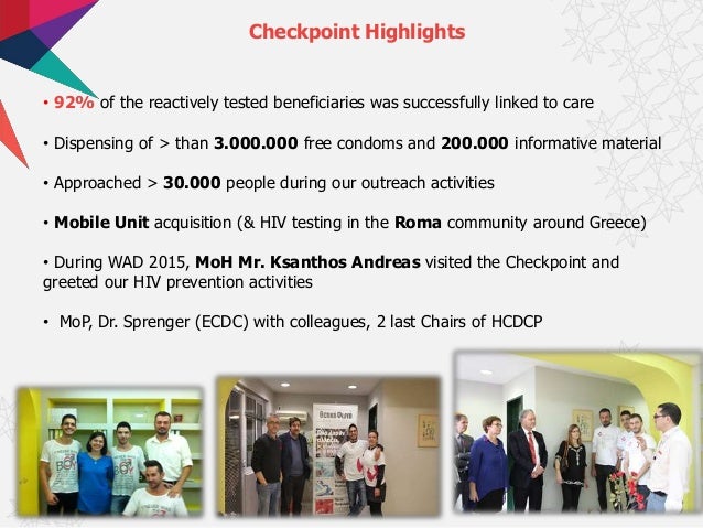 material participation 7 test Checkpoint based initiative Athens the testing: HIV Community