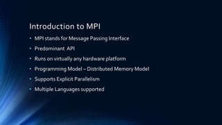 Presentation - Programming a Heterogeneous Computing Cluster | PPT