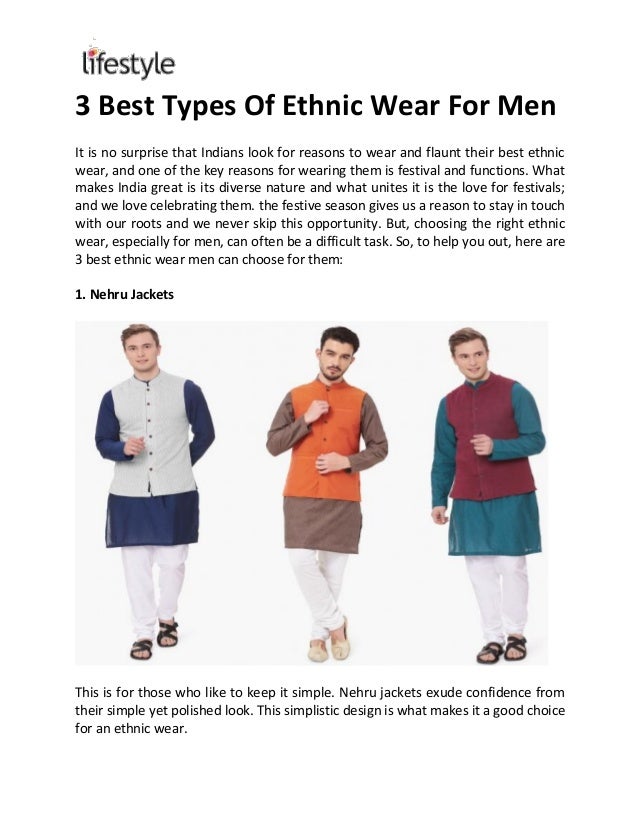 3 best types of ethnic wear for men