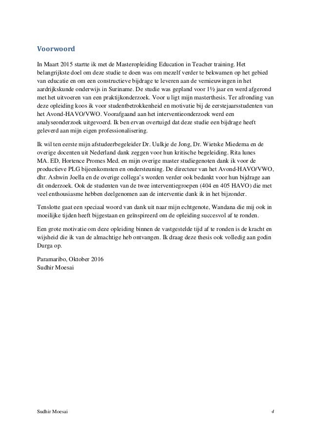 Hulp bij master thesis