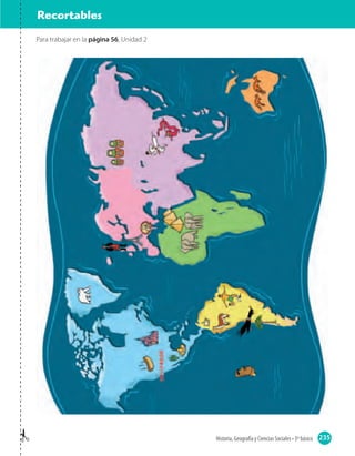 Para trabajar en la página 56, Unidad 2
235Historia, Geografía y Ciencias Sociales • 3º básico
Recortables
 