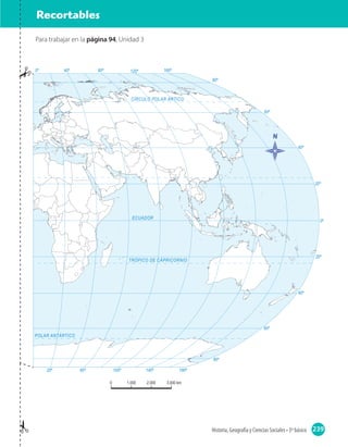 Para trabajar en la página 94, Unidad 3
239Historia, Geografía y Ciencias Sociales • 3º básico
Recortables
 