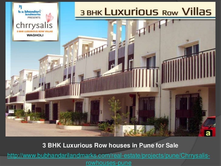 3 BHK Luxurious Row houses in Pune for Sale