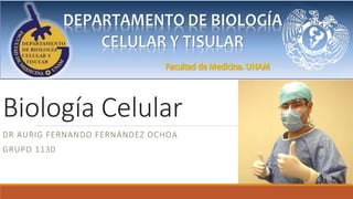 Biología Celular
DR AURIG FERNANDO FERNÁNDEZ OCHOA
GRUPO 1130
 