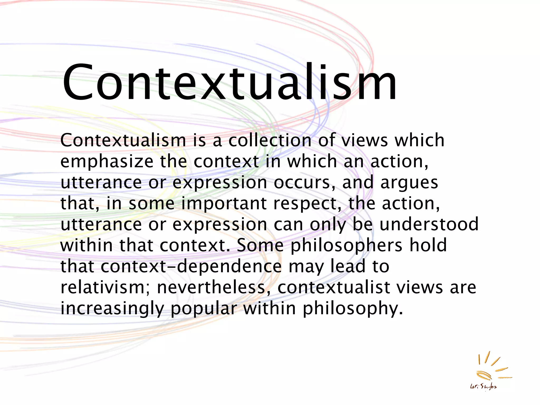 "Isms" of Philosophy