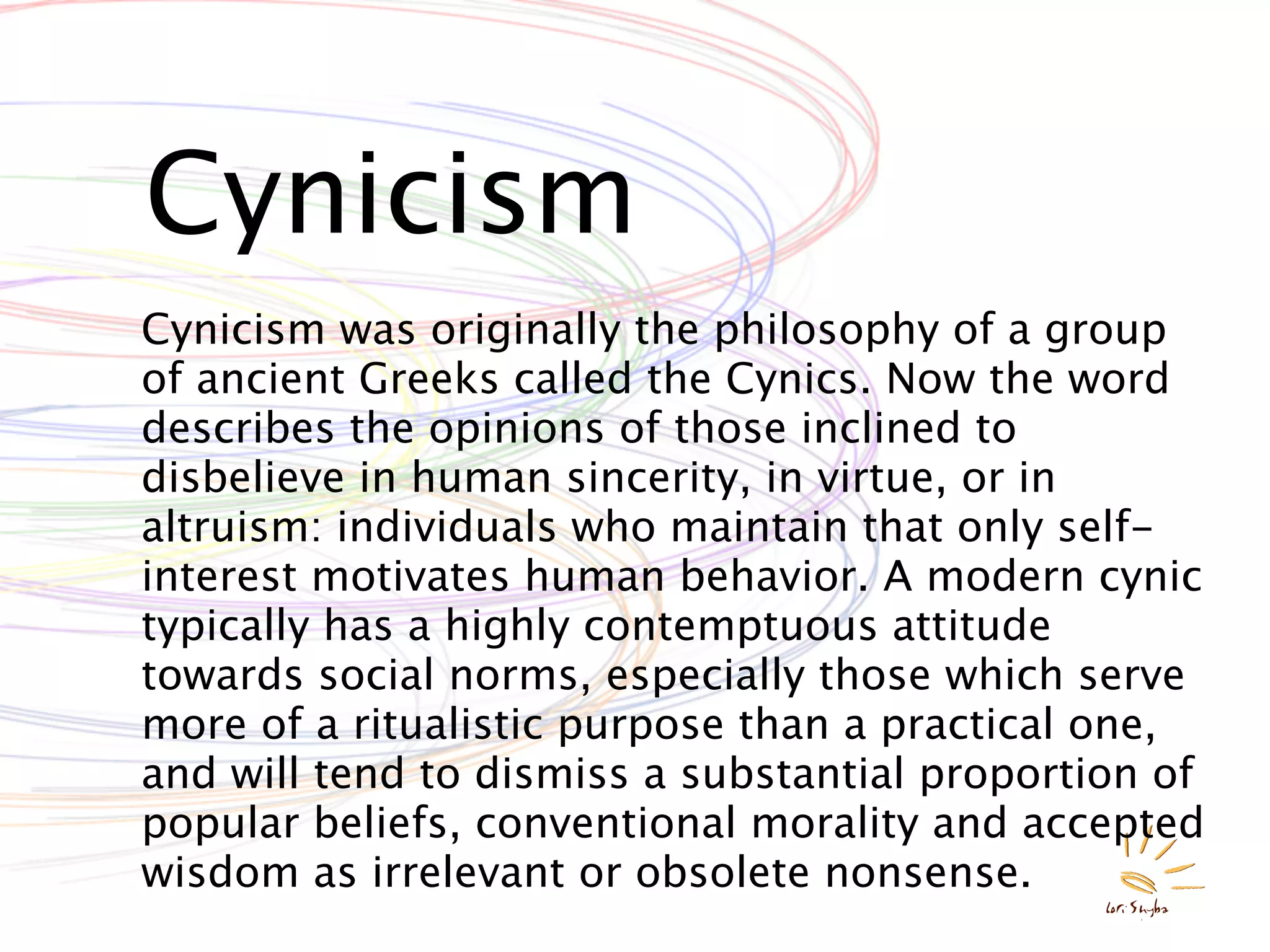 "Isms" of Philosophy