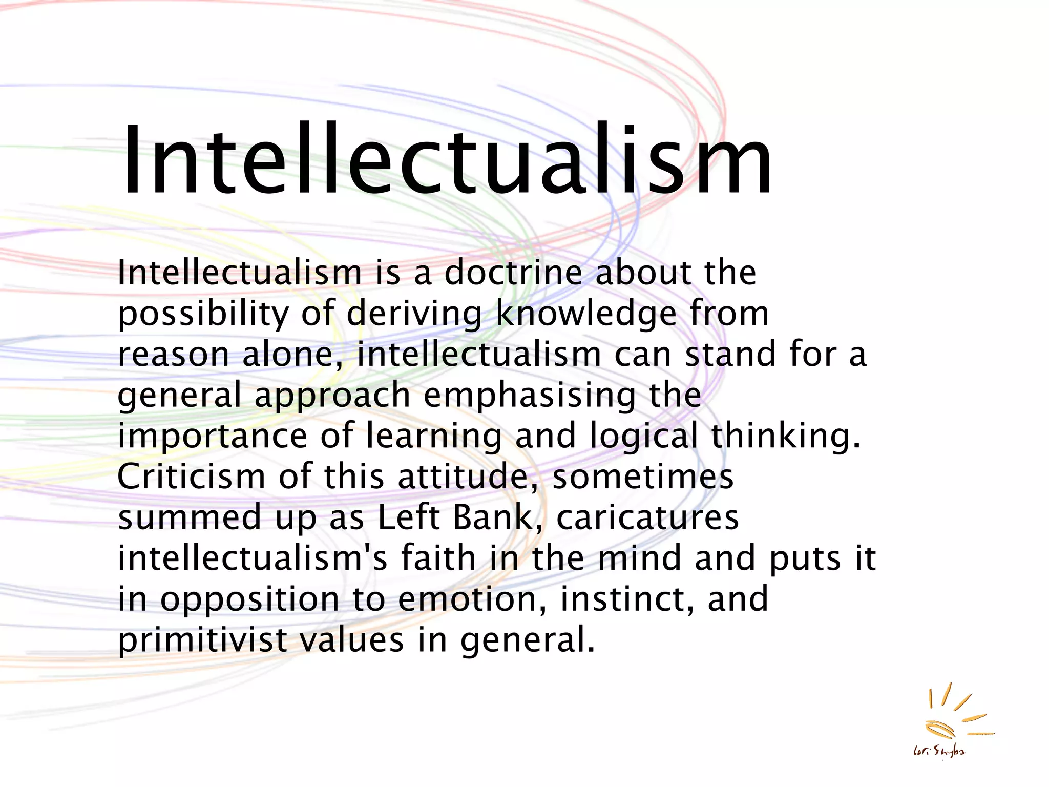 "Isms" of Philosophy