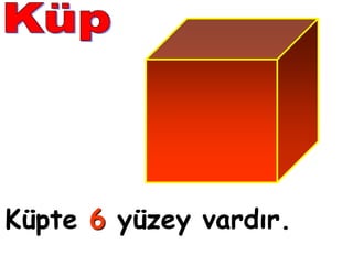 Küpte 6 yüzey ı.
 