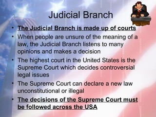 3 Branches of Government Review | PPT