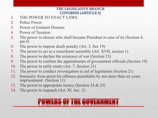 3 Branches Of The Philippine Government