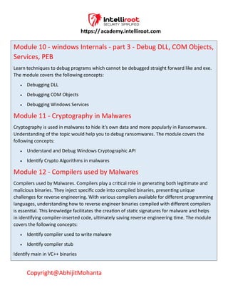 Malware Analysis and Reverse Engineering Training | PDF