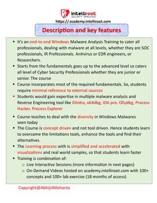 Malware Analysis and Reverse Engineering Training | PDF