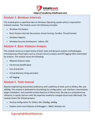 Malware Analysis and Reverse Engineering Training | PDF