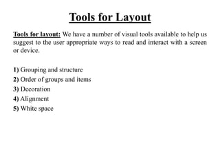 Human Computer Interaction: Screen Design and Layout | PDF