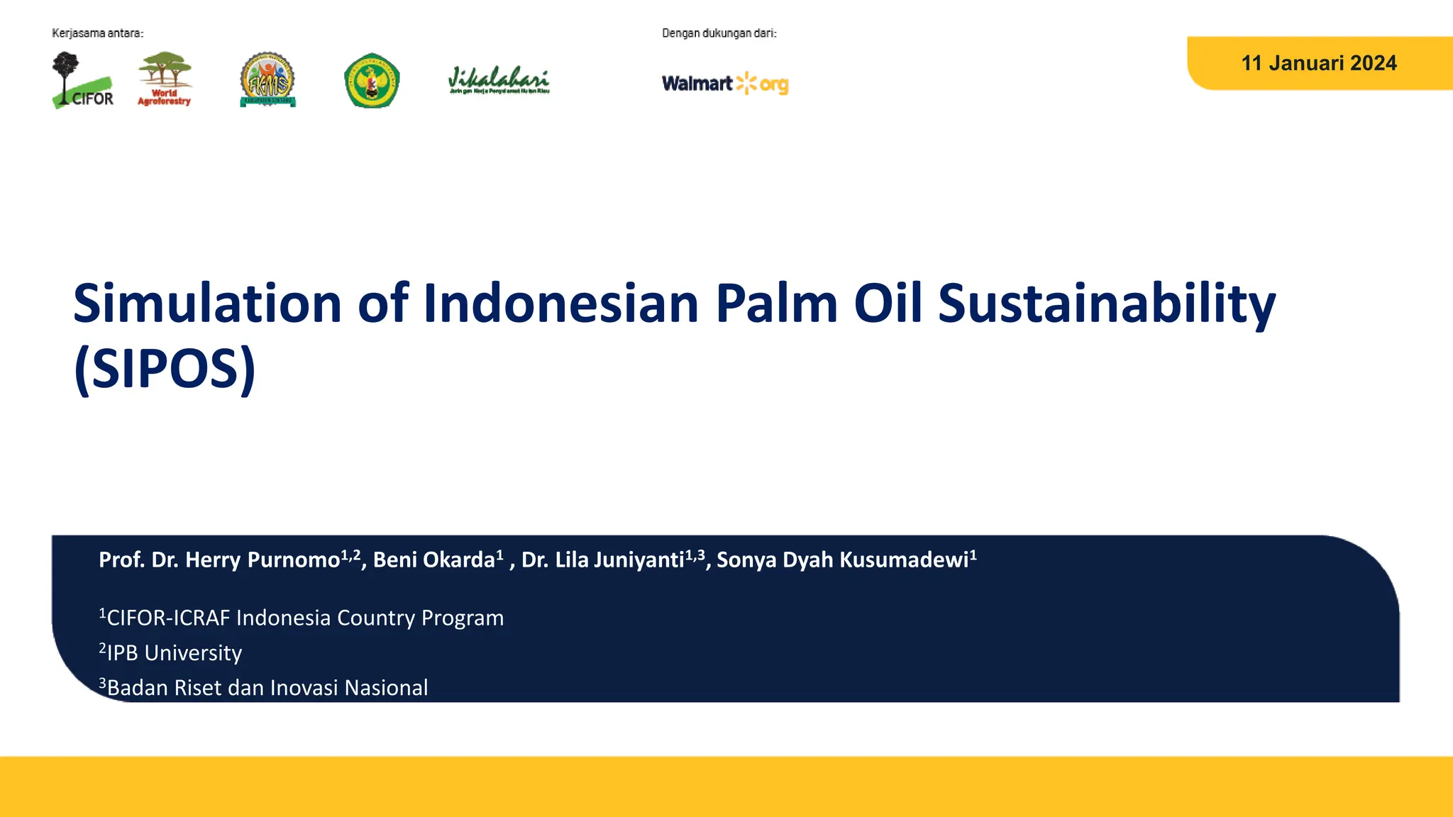 thumbnail of Simulation of Indonesian Palm Oil Sustainability (SIPOS)