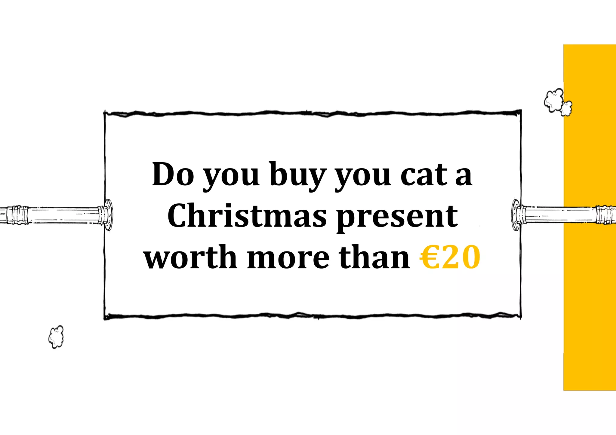 Do	you	buy	you	cat	a	
Christmas	present	
worth	more	than	€20
 