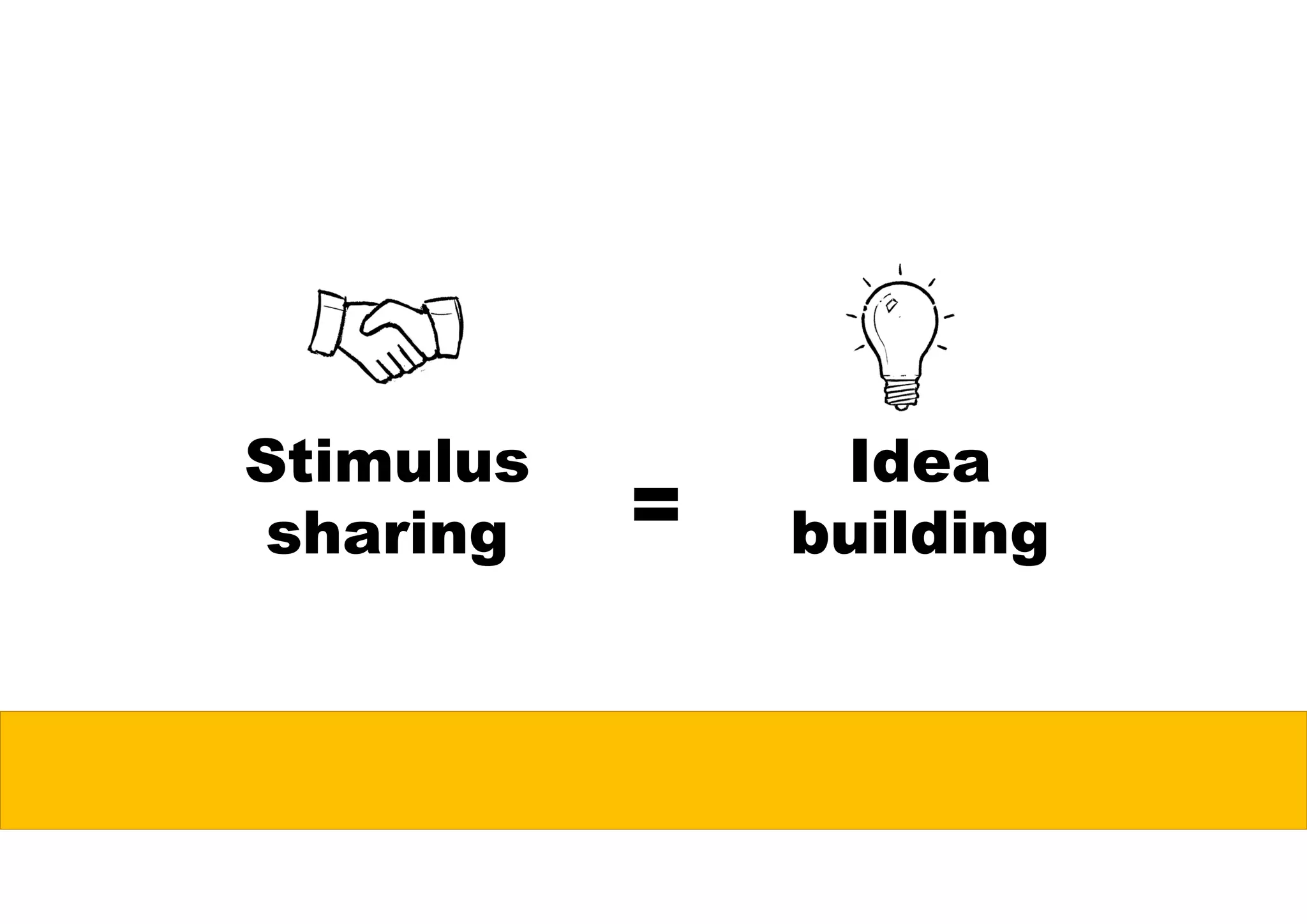 =
Stimulus
sharing
Idea
building
 