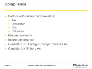 EY Human Capital Conference 2012: Building a global mobility policy ...