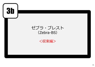 ゼブラ・ブレスト
（Zebra-BS）
＜収束編＞
3b
35
 