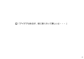 😥「アイデアはあるが、絵に描くのって難しいよ・・・ 」
47
 