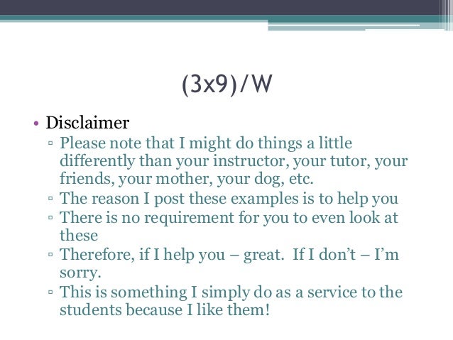 3by9 On Wednesday for Week 4, Math 221